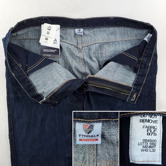 Tyndale FR Jeans CAT2 Versa Flame Resistant FRMC Men's "42x32" Real 44x33 NWT - Picture 4 of 10